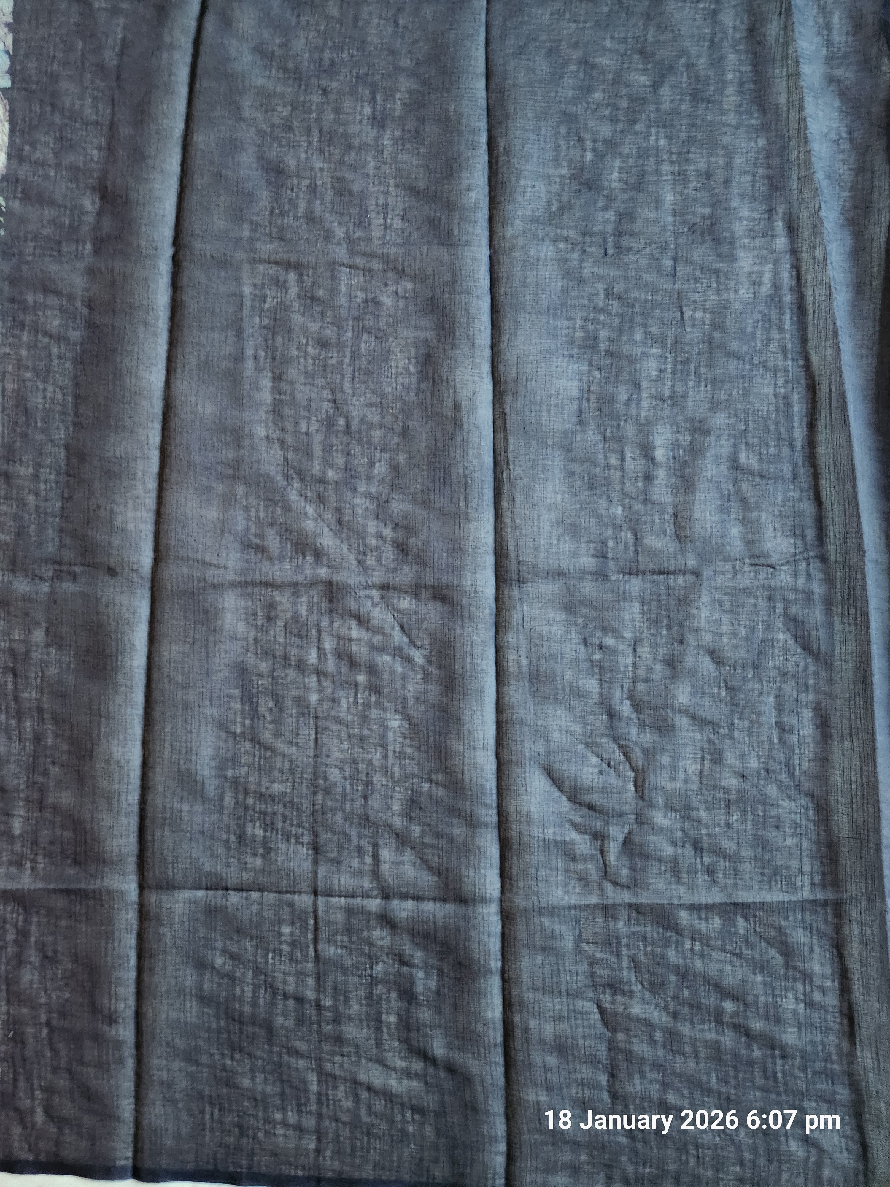 Traditional Floral & Paisley Motif Saree in Deep Blue Tones - Blue