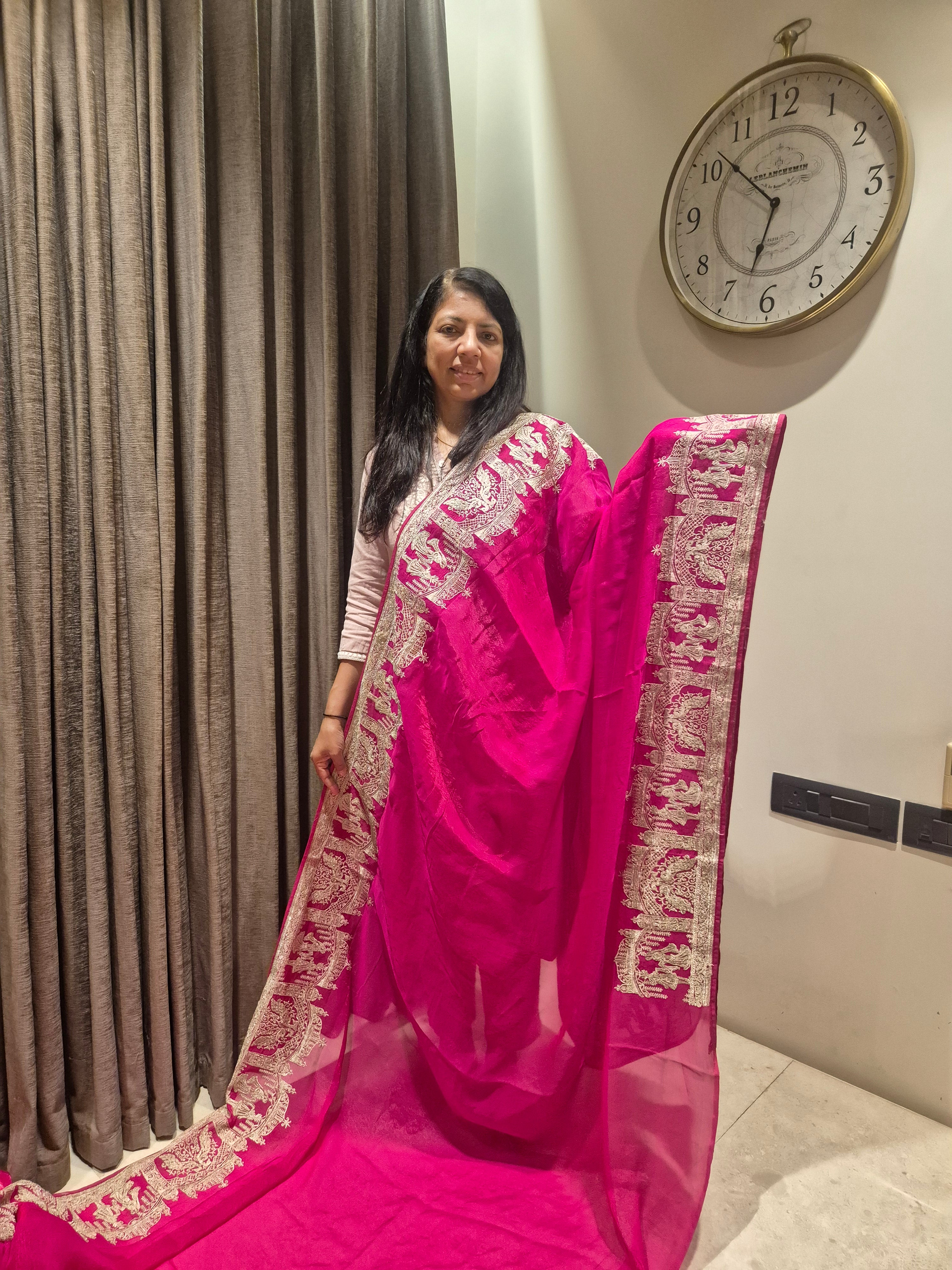 Kalyanam Theme Wedding Saree - Rani