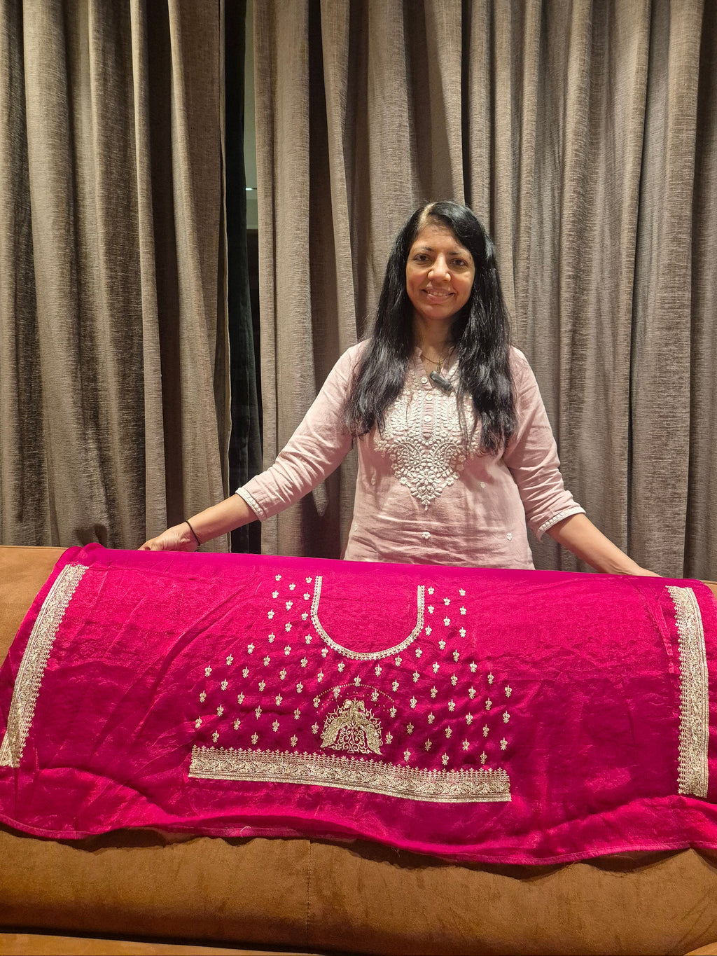 Kalyanam Theme Wedding Saree - Rani