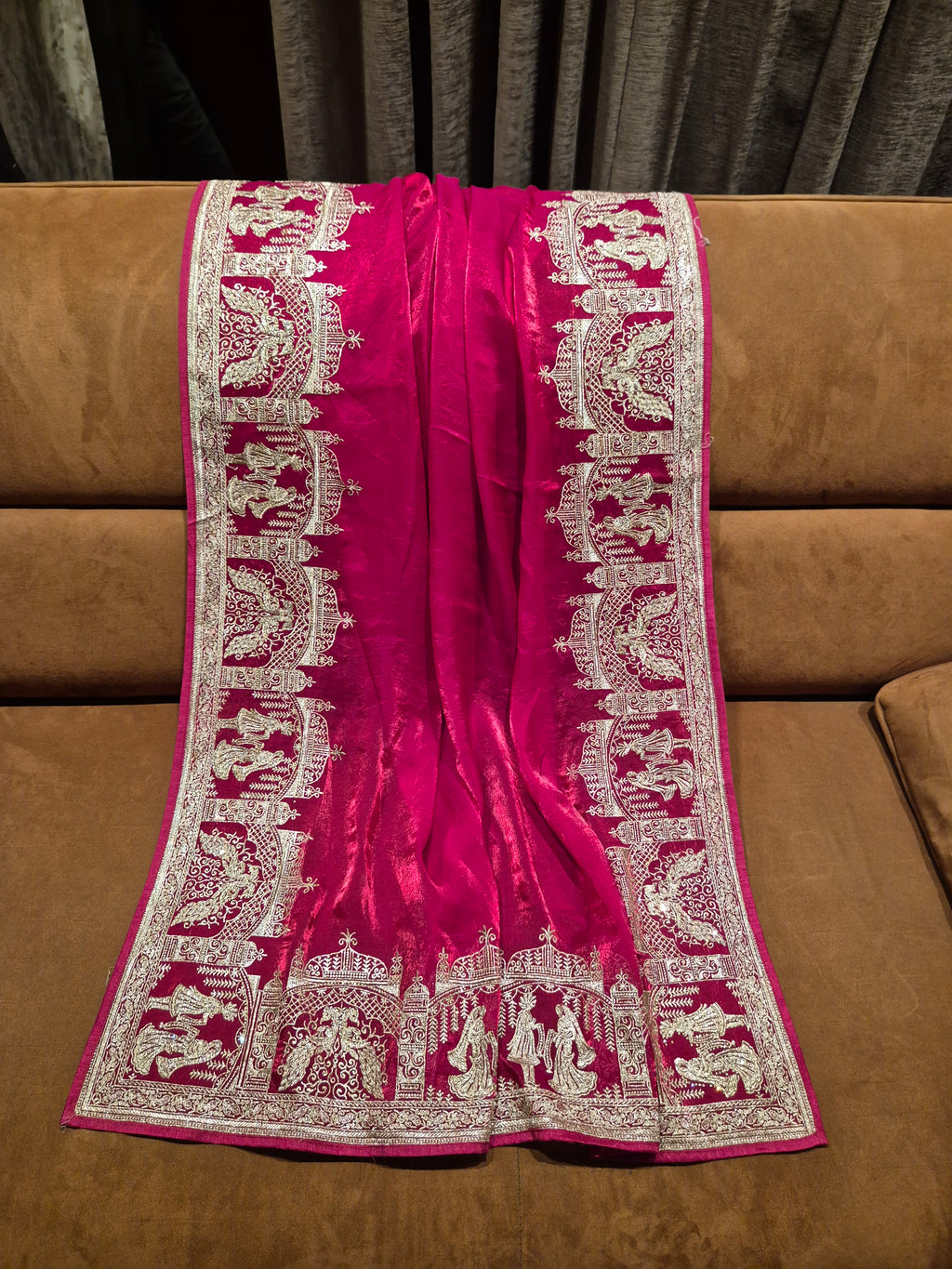 Kalyanam Theme Wedding Saree - Rani