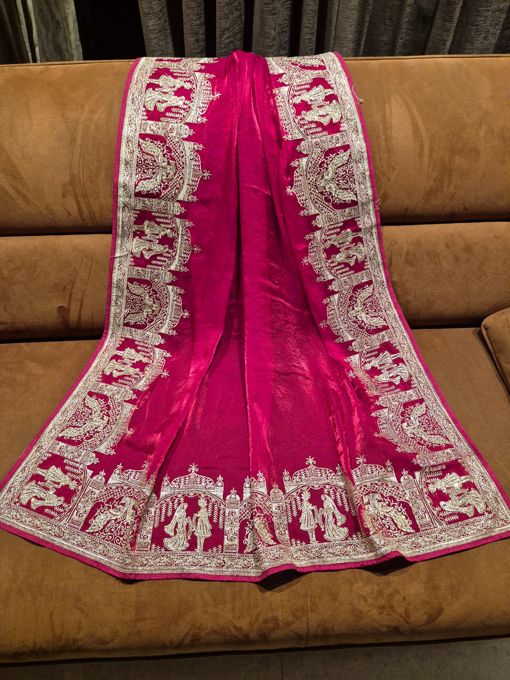 Kalyanam Theme Wedding Saree - Rani