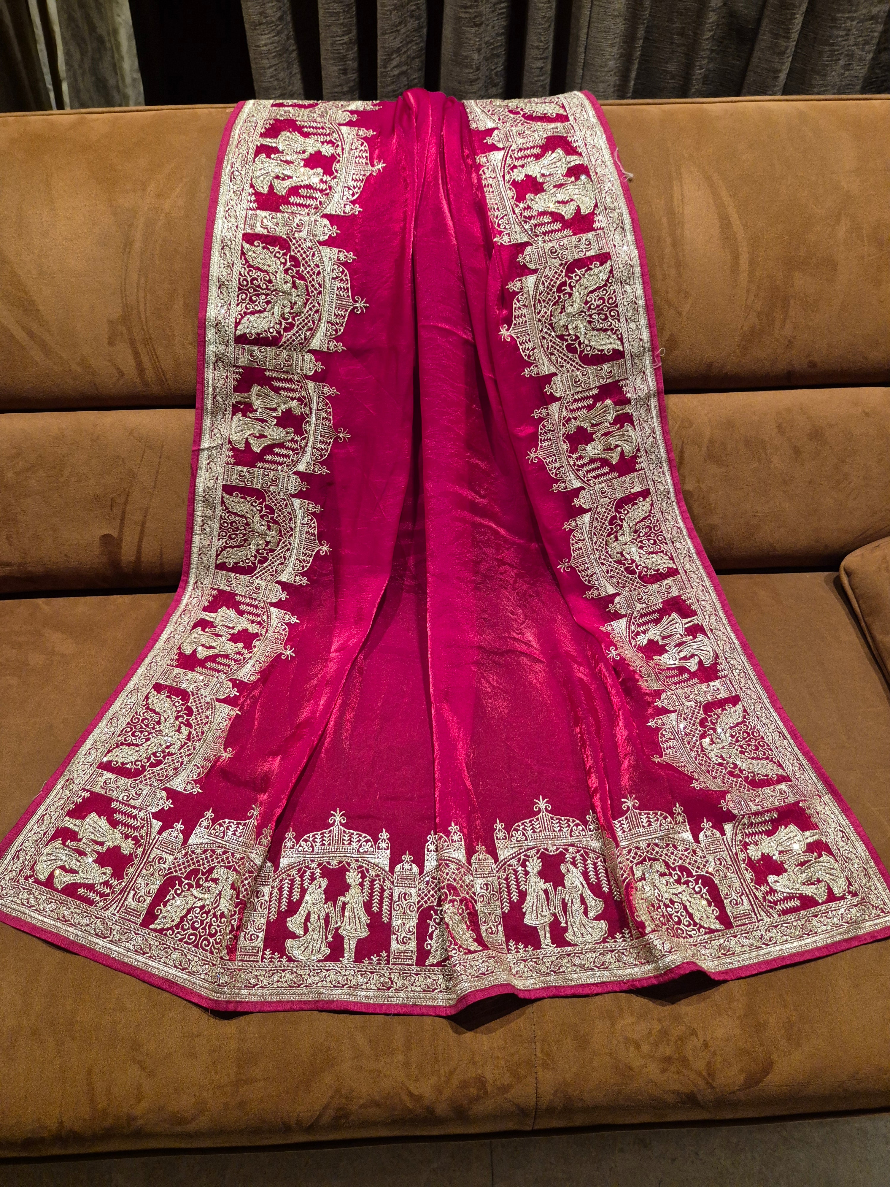 Kalyanam Theme Wedding Saree - Rani