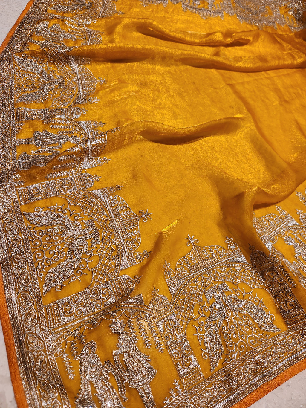 Kalyanam Theme Wedding Saree - Yellow