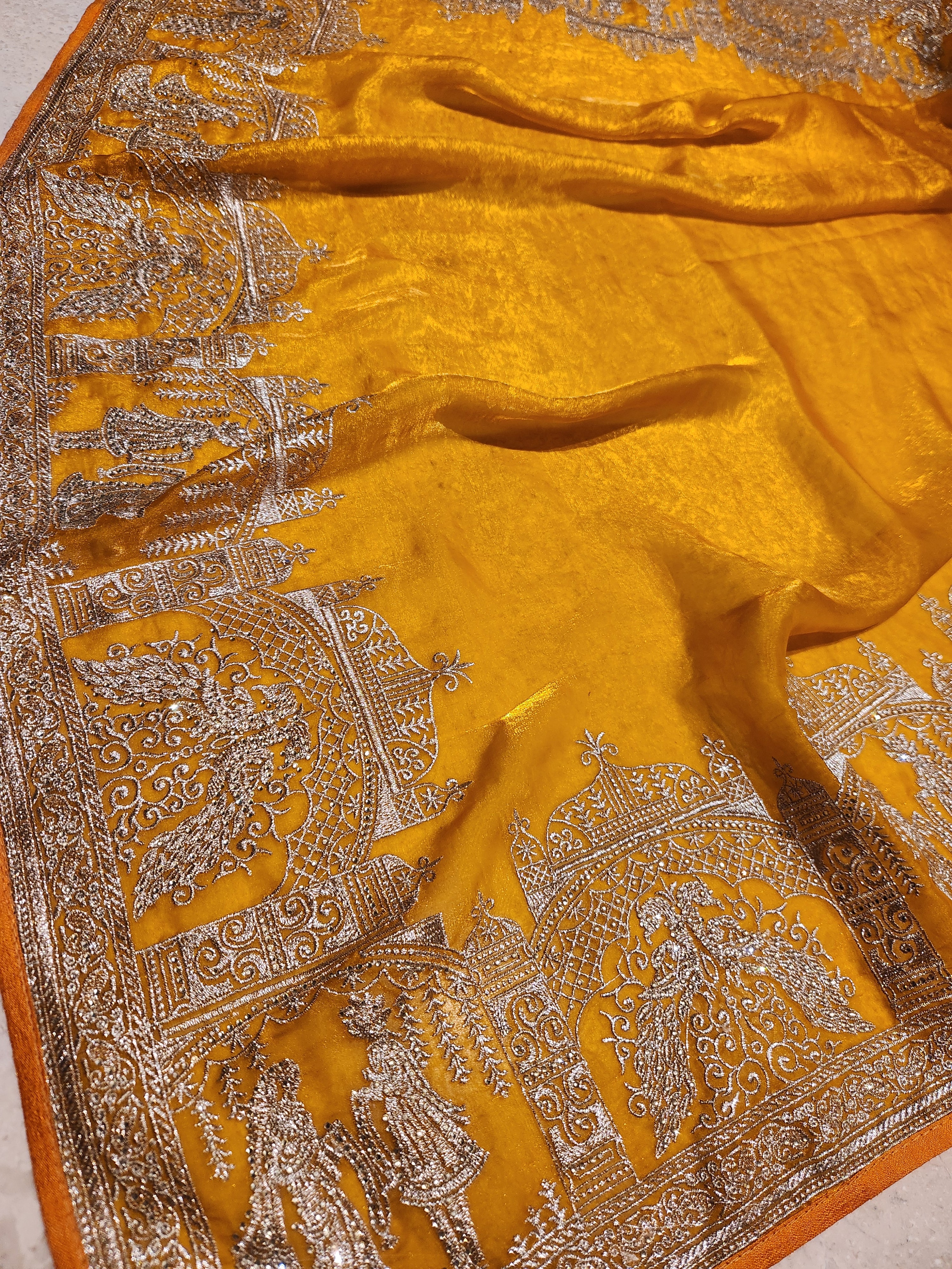 Kalyanam Theme Wedding Saree - Yellow