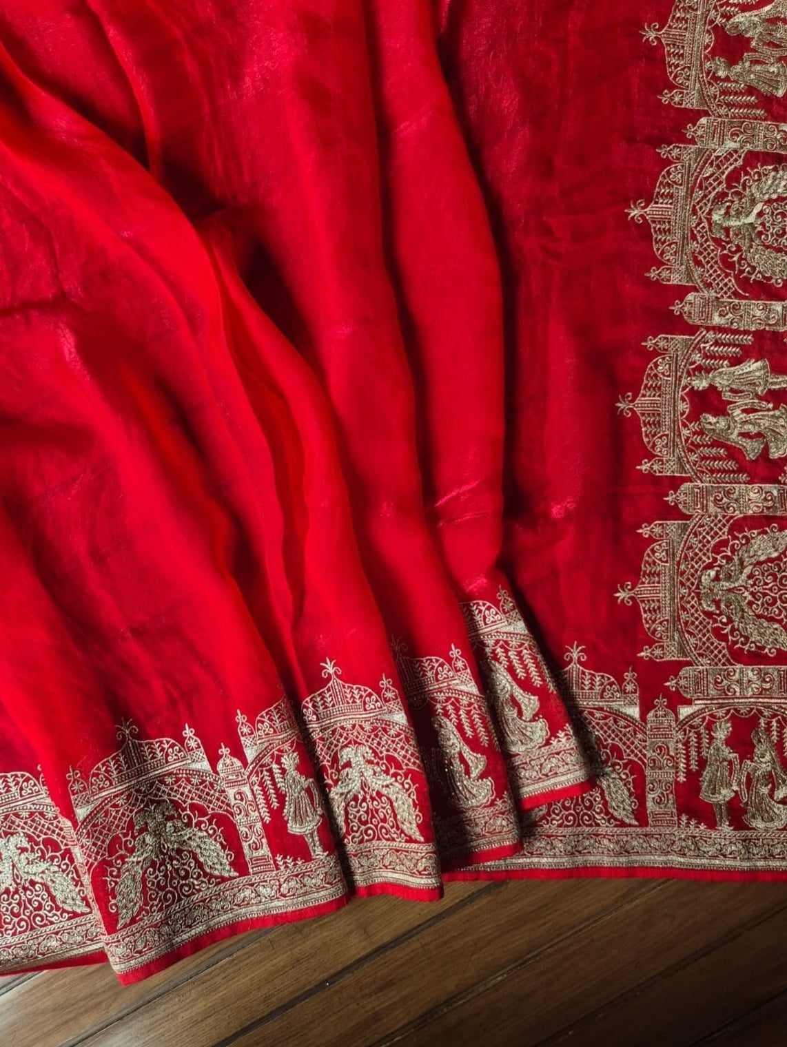Kalyanam Theme Wedding Saree - Red