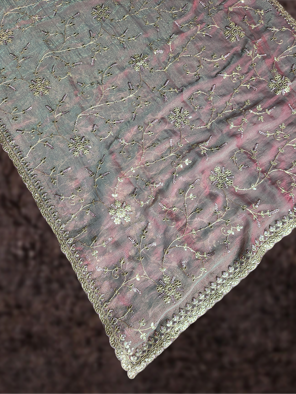 Blush Vines of Whispered Gold