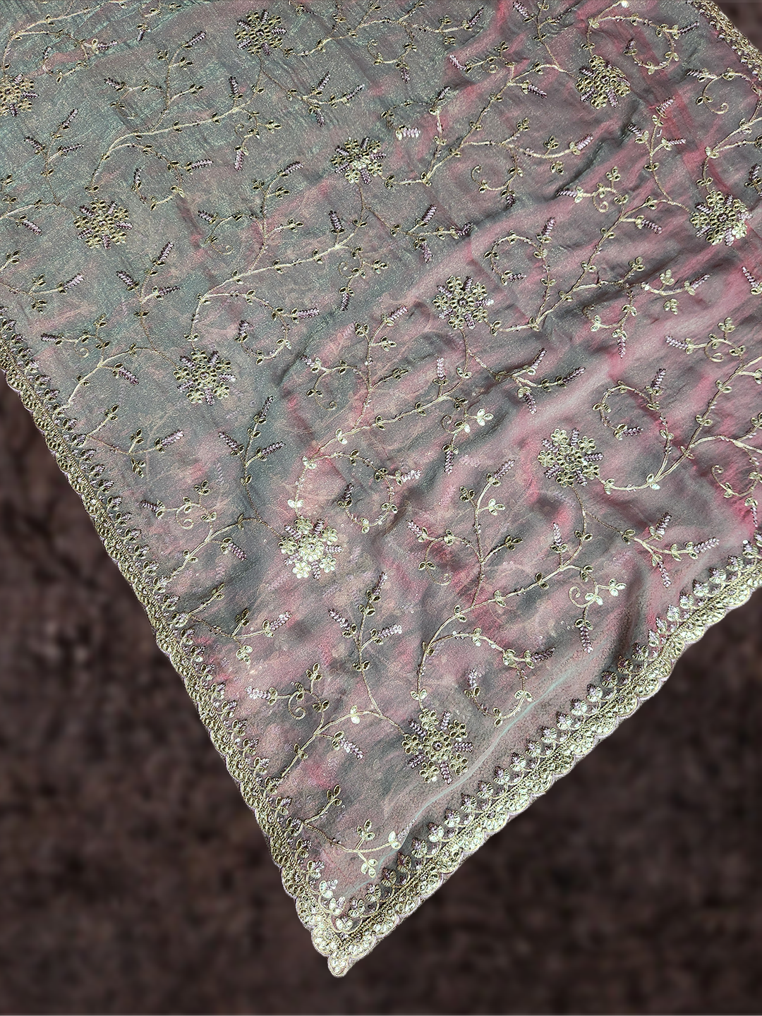 Blush Vines of Whispered Gold