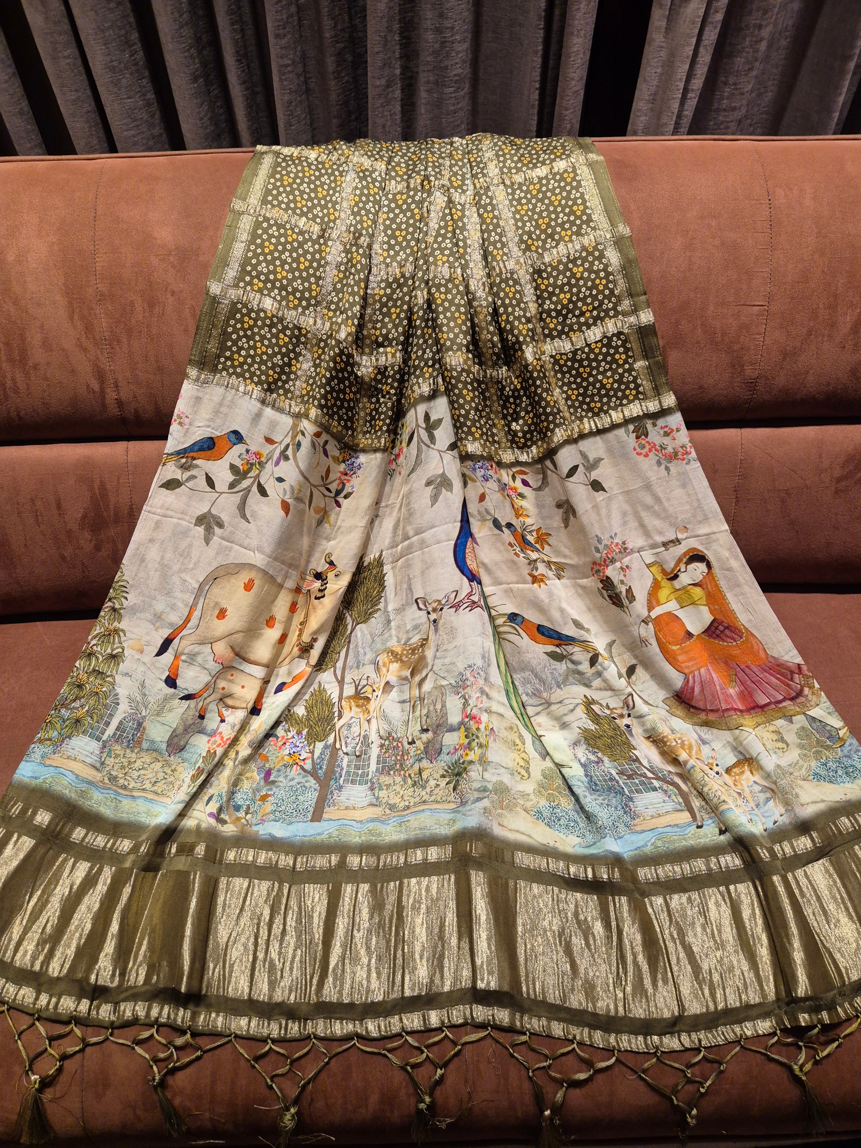 Gharchola Gaji Silk Sarees - Green