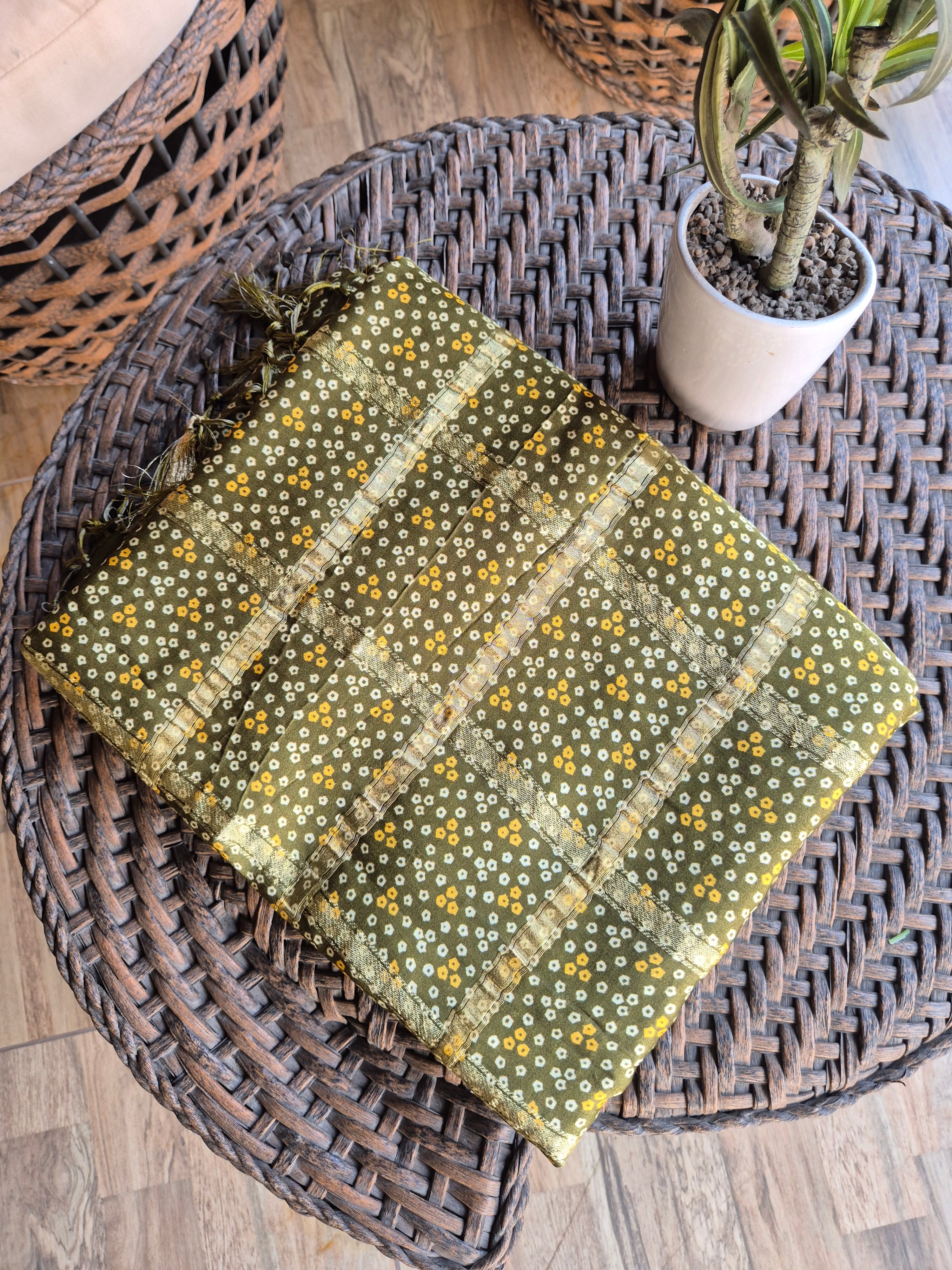 Gharchola Gaji Silk Sarees - Green