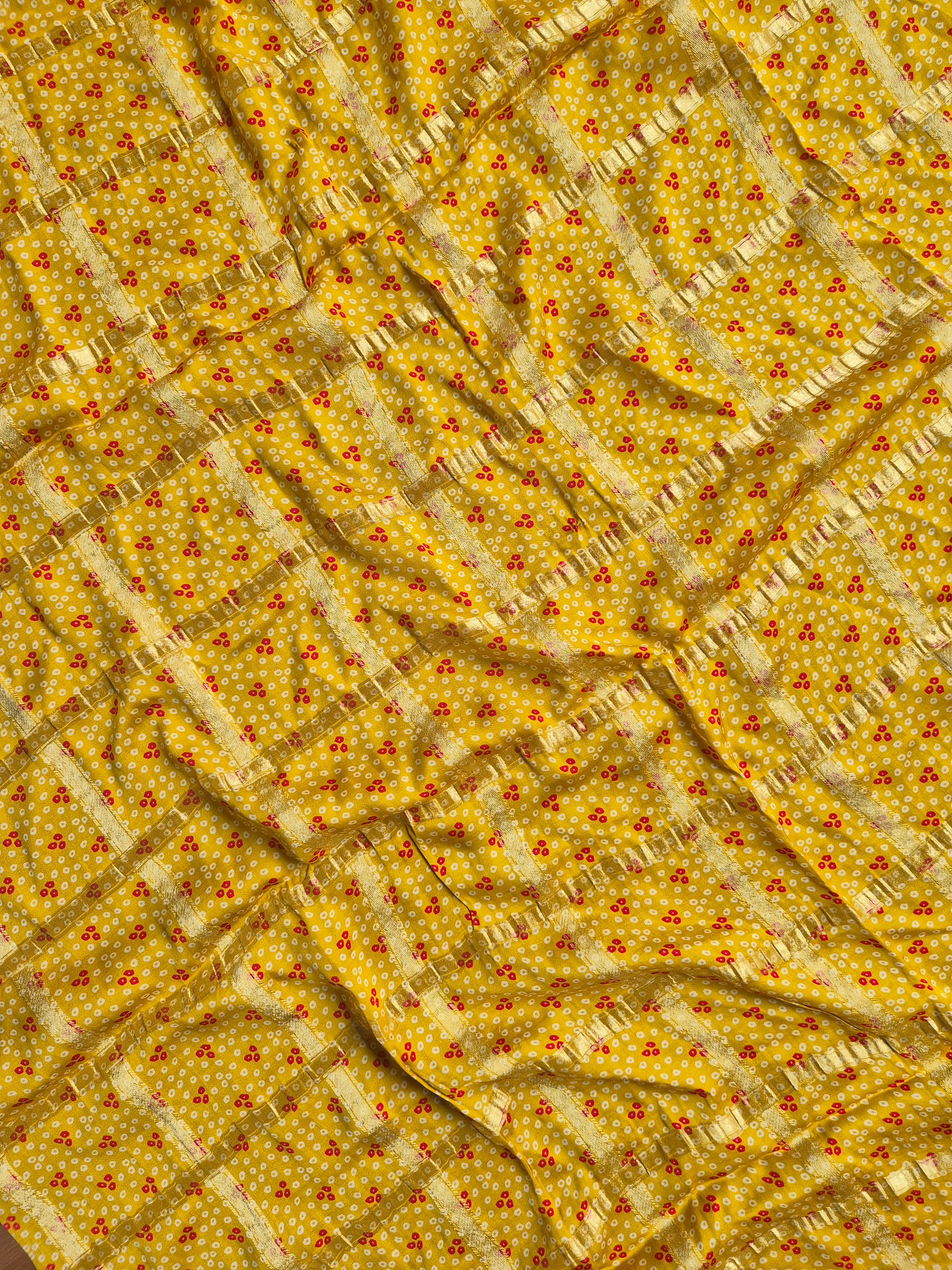 Gharchola Gaji Silk Sarees - YELLOW