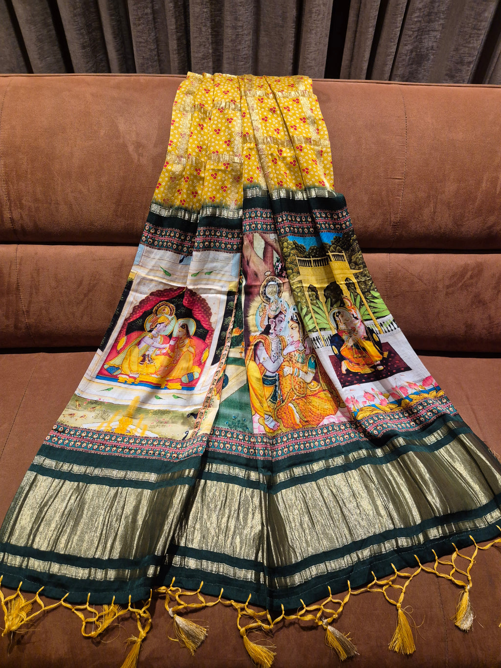 Gharchola Gaji Silk Sarees - YELLOW