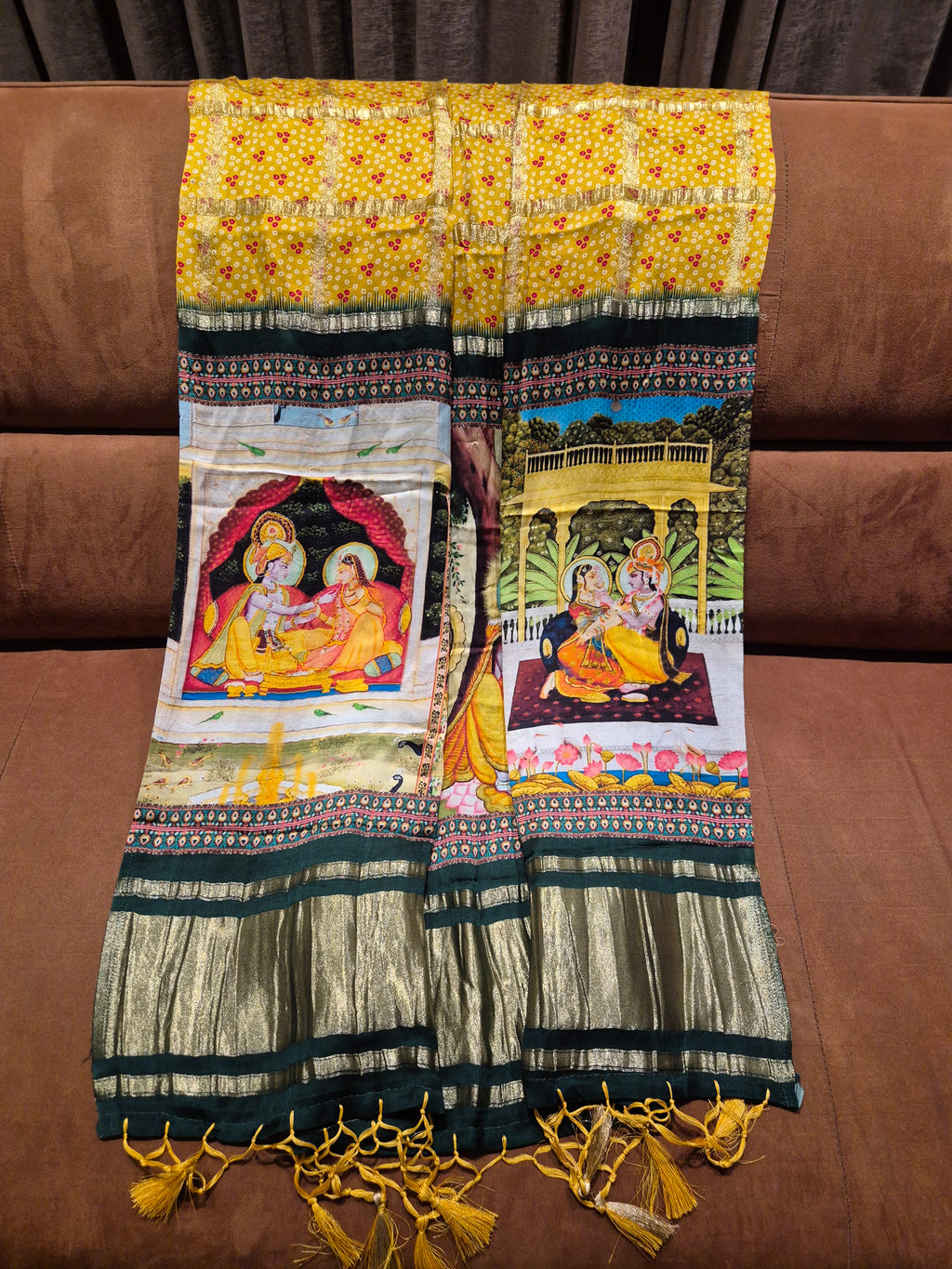 Gharchola Gaji Silk Sarees - YELLOW