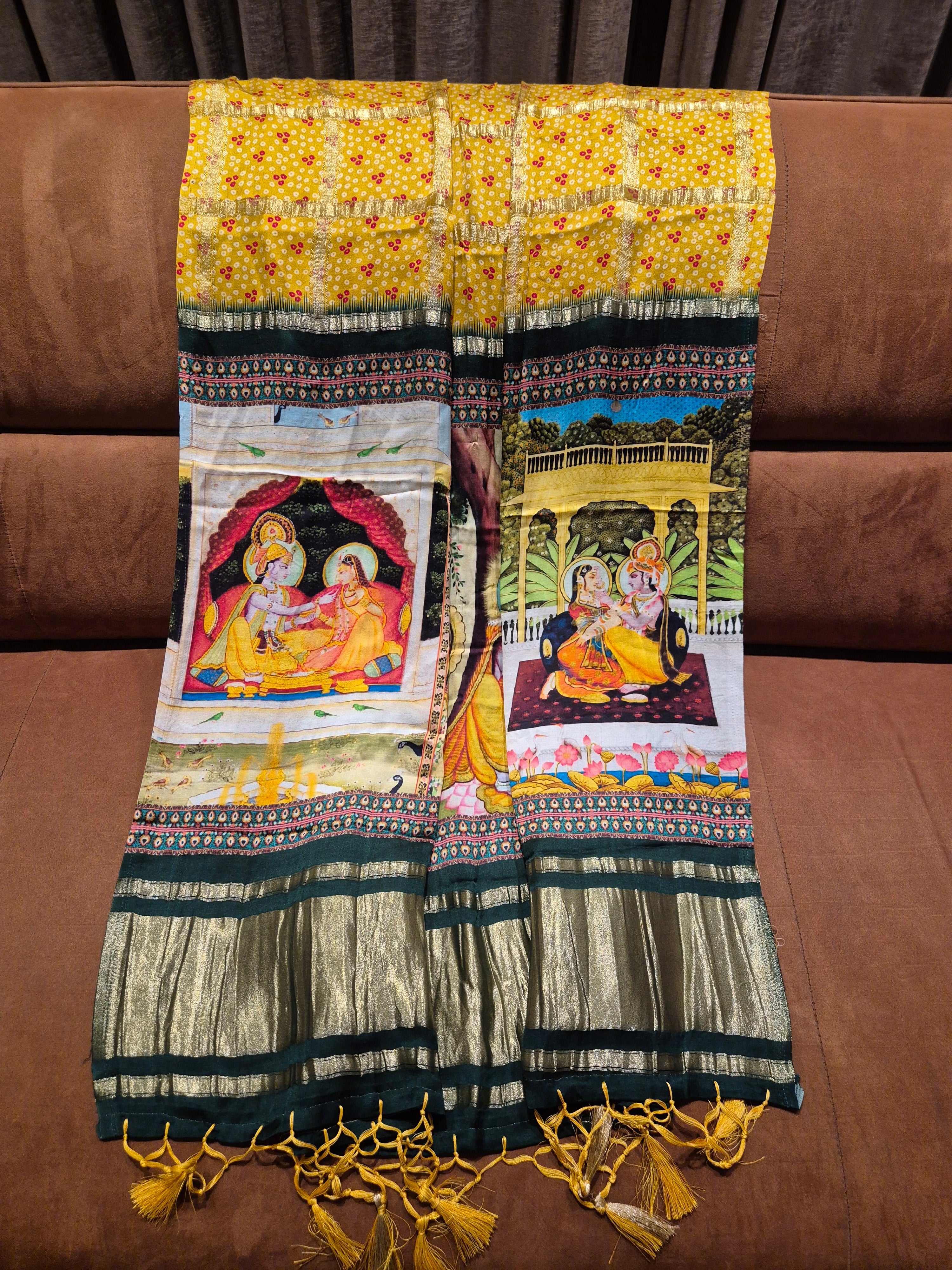 Gharchola Gaji Silk Sarees - YELLOW